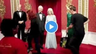 Gb, attivisti 'No Oil' imbrattano statua di re Carlo III - Video