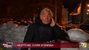 Giletti, paura in diretta da Odessa: "Attacco in corso"