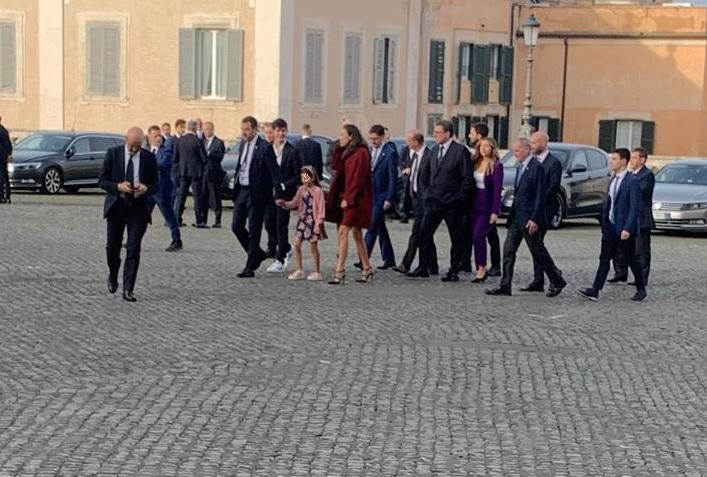 Governo Meloni, Salvini al Quirinale con i figli
