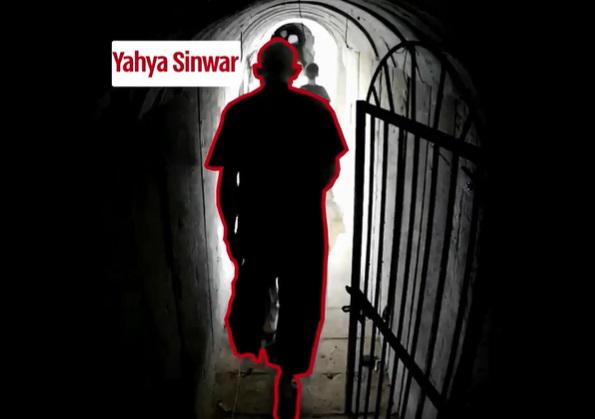 Hamas, il video del leader Sinwar in fuga