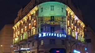 Il Messaggero celebra il Giubileo con un videomapping sulla facciata