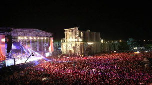 Il concertone finale della «Notte della Taranta» a Melpignano (Lecce)