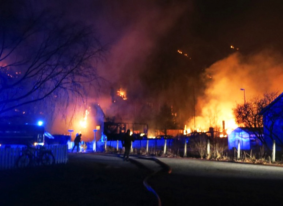 L'incendio del villaggio di Laerdal (Svezia)