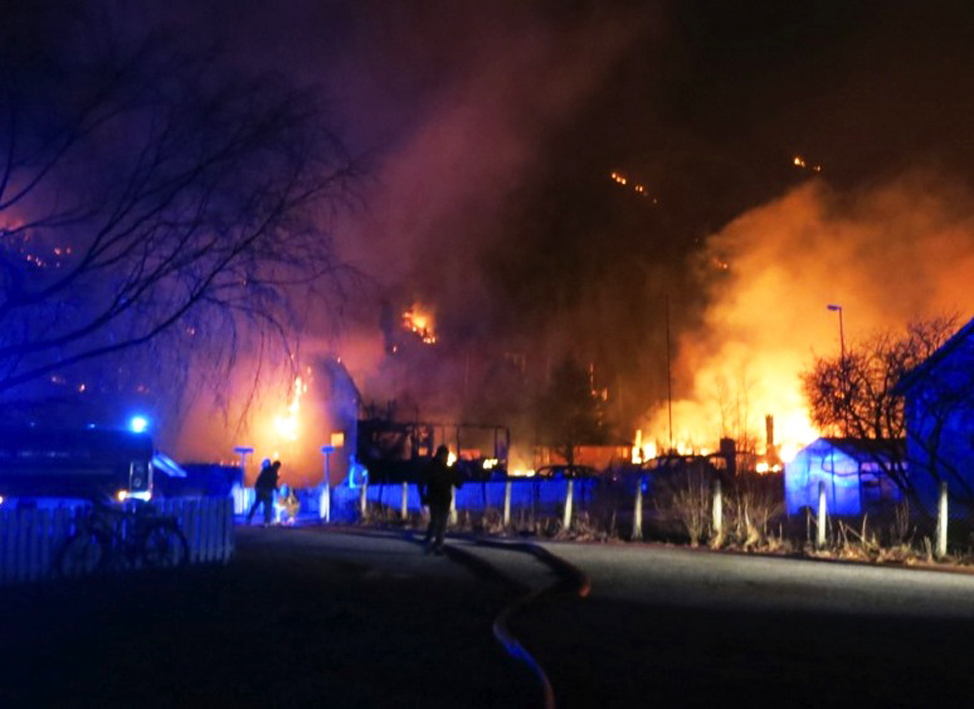 L'incendio del villaggio di Laerdal (Svezia)