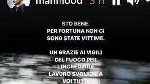 Incendio Milano, Mahmood: "Sto bene, grazie a tutti