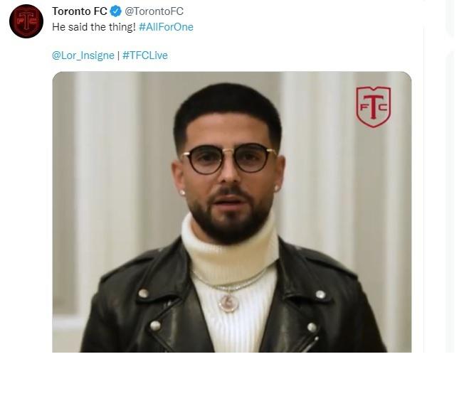 Insigne annuncia: "Da luglio al Toronto FC"