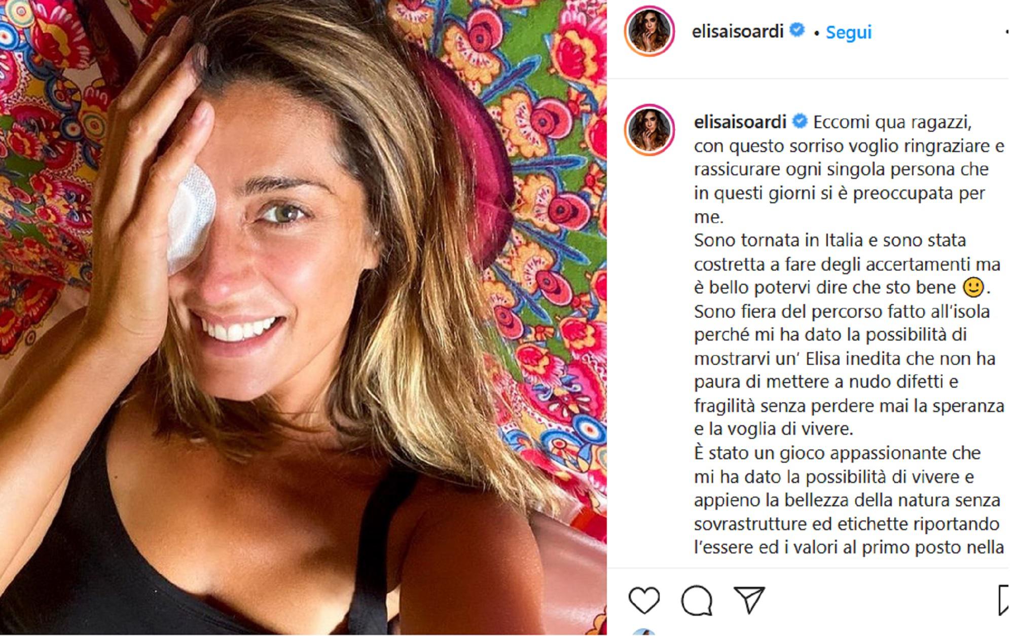Isola dei Famosi, Isoardi dopo l'incidente: "Sto bene"