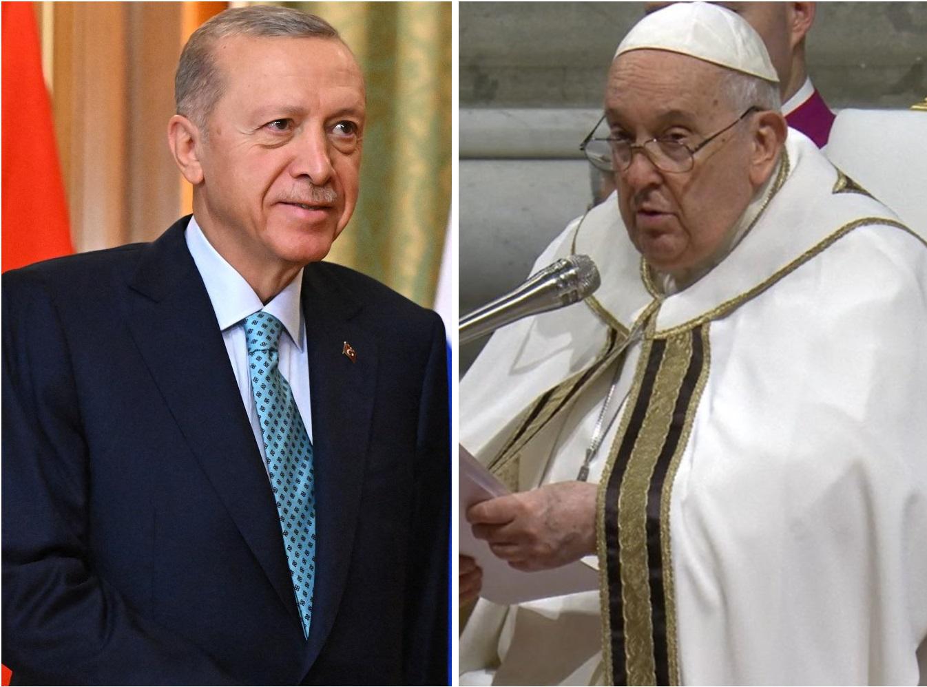 Israele e Ucraina, Erdogan scrive al Papa: "Insieme per la pace, alziamo la voce"