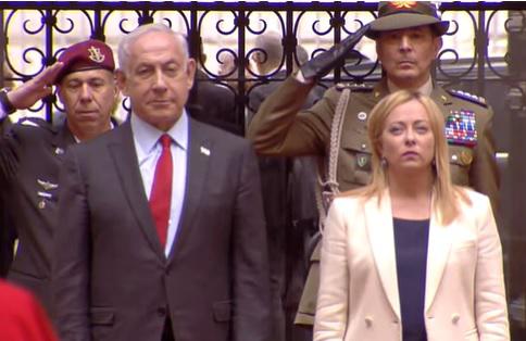 Italia-Israele, Meloni riceve Netanyahu a Palazzo Chigi