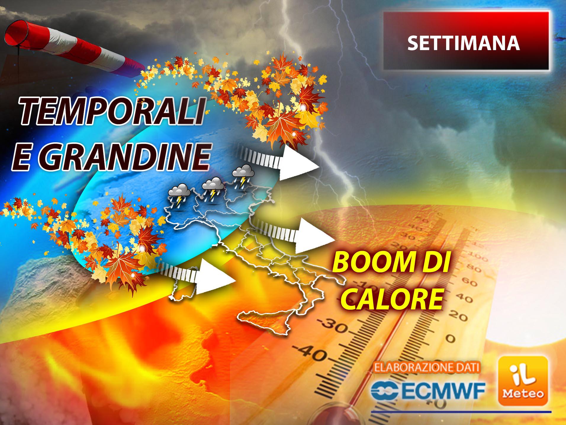 Italia spaccata in due, settimana tra pioggia e caldo: ecco dove
