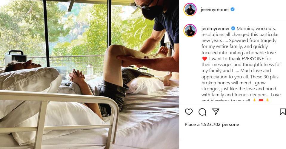 Jeremy Renner: "Mi sono rotto più di 30 ossa"