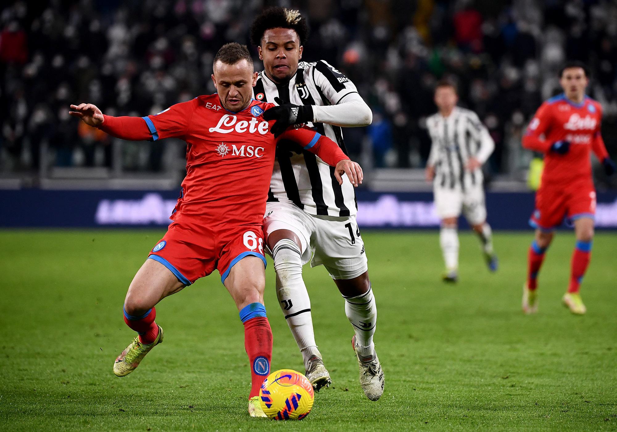 Juventus-Napoli 1-1, Chiesa risponde a Mertens