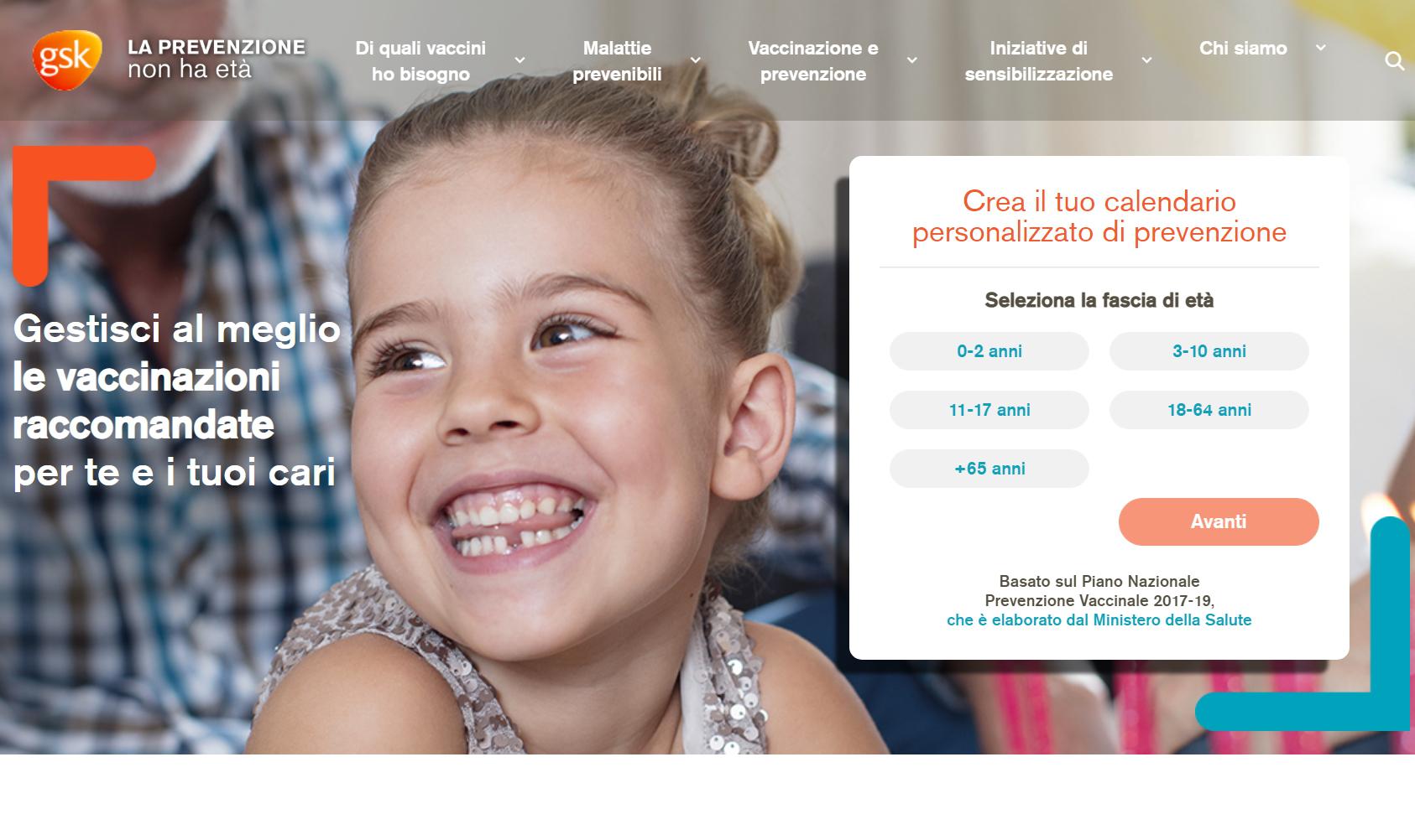 La prevenzione a ogni età, progetto per informazioni vaccinali a portata di mouse