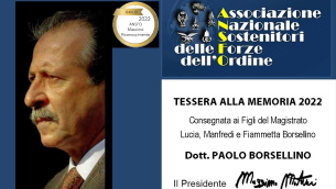 L'associazione sostentori forze ordine: "Tessere alla memoria di Borsellino"