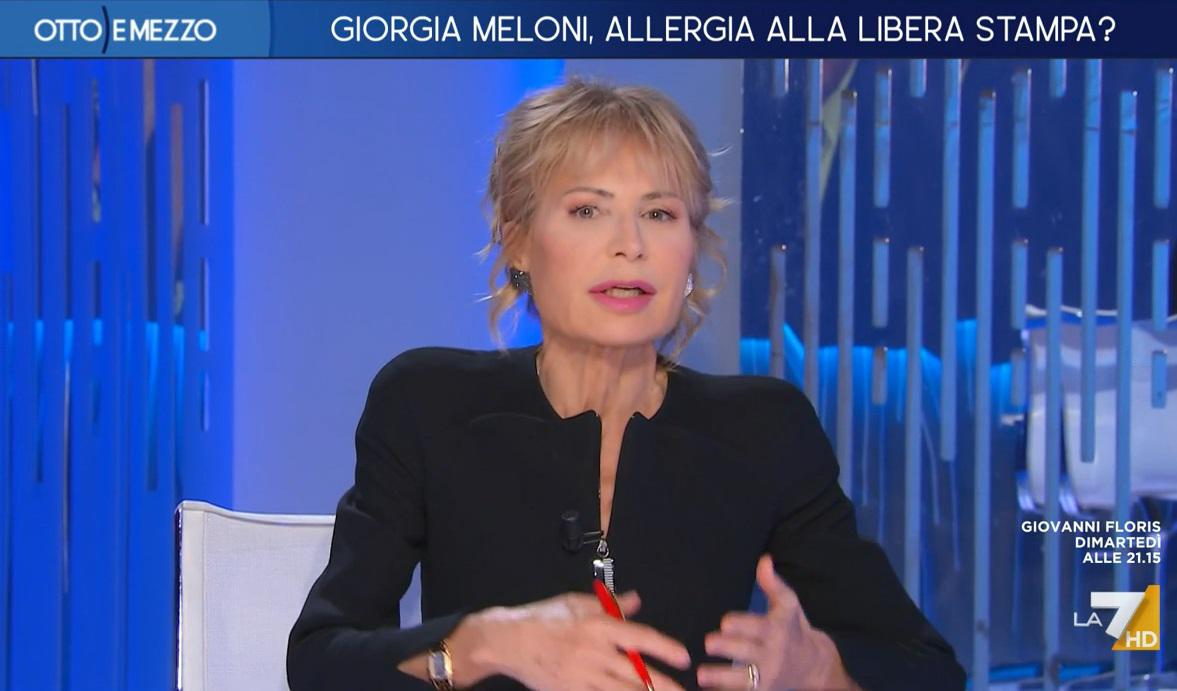 Lilli Gruber a Otto e mezzo: "Mai attaccata la famiglia di Giorgia Meloni"