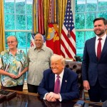 Louis Prevost, il fratello di Papa Leone XIV, nello Studio ovale da Trump