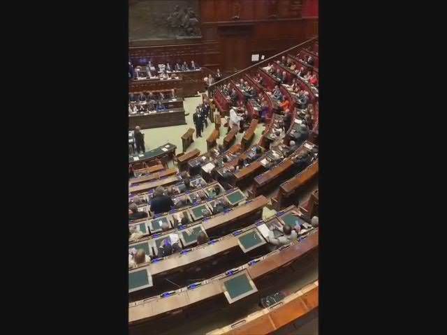 Magi alla Camera vestito da fantasma, segretario +Europa espulso e portato via di peso - Video