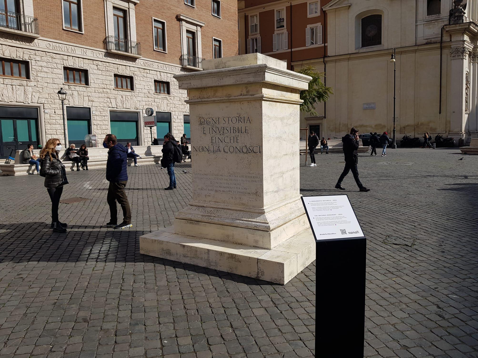 Malattie rare, a Roma il 'monumento invisibile' dedicato a milioni di storie