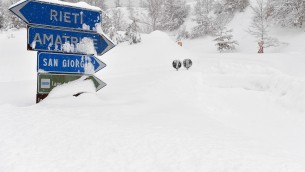 Maltempo, Amatrice sotto 1 metro di neve
