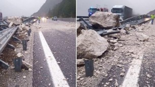 Maltempo, chiuso tratto A23 per una frana