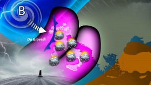 Maltempo in arrivo sull'Italia con pioggia, vento e neve: le previsioni