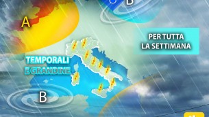 Maltempo non molla, tanti temporali per tutta la settimana: previsioni meteo