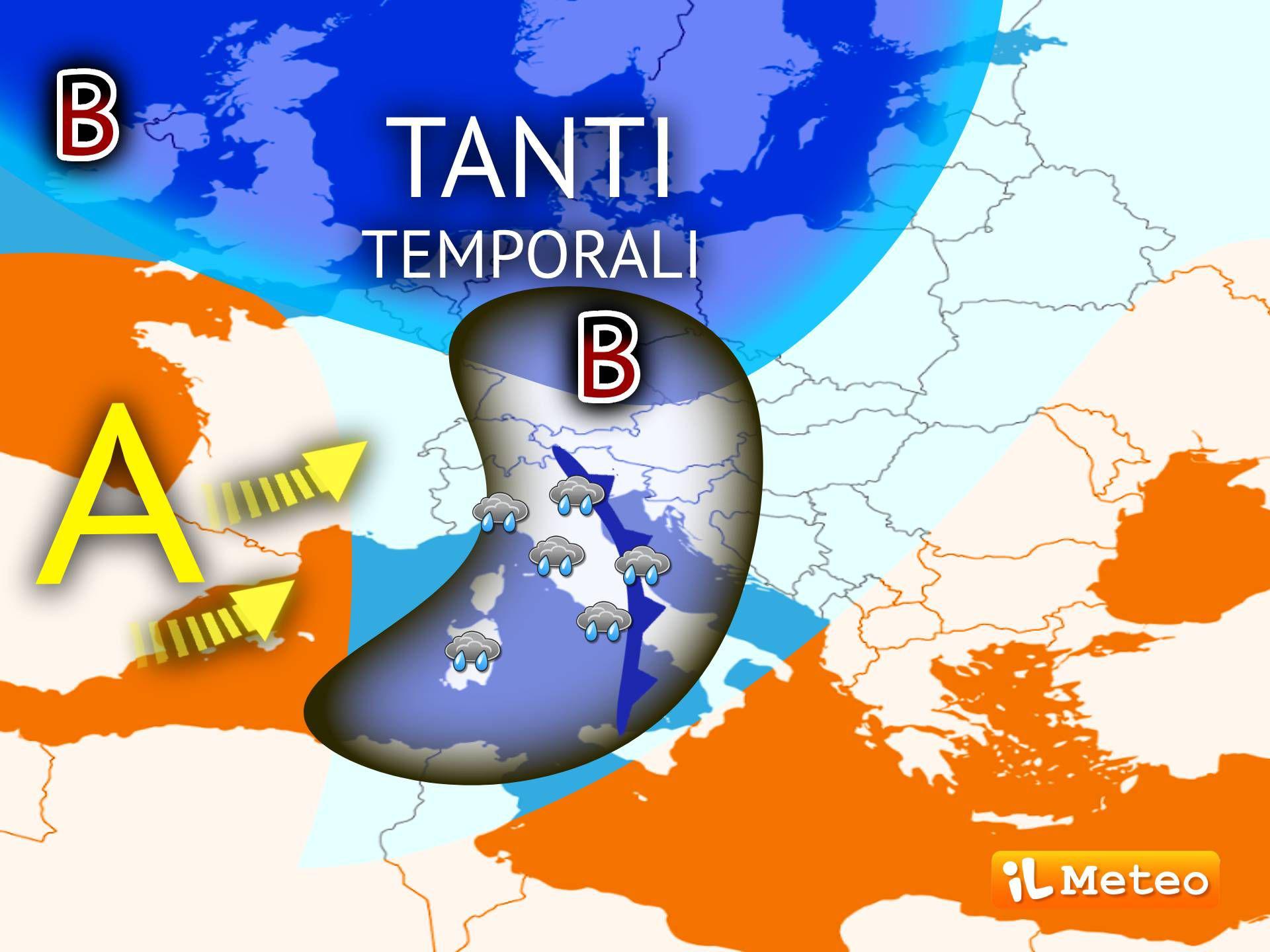 Maltempo sull'Italia ancora oggi e domani, ma nel weekend torna il sole