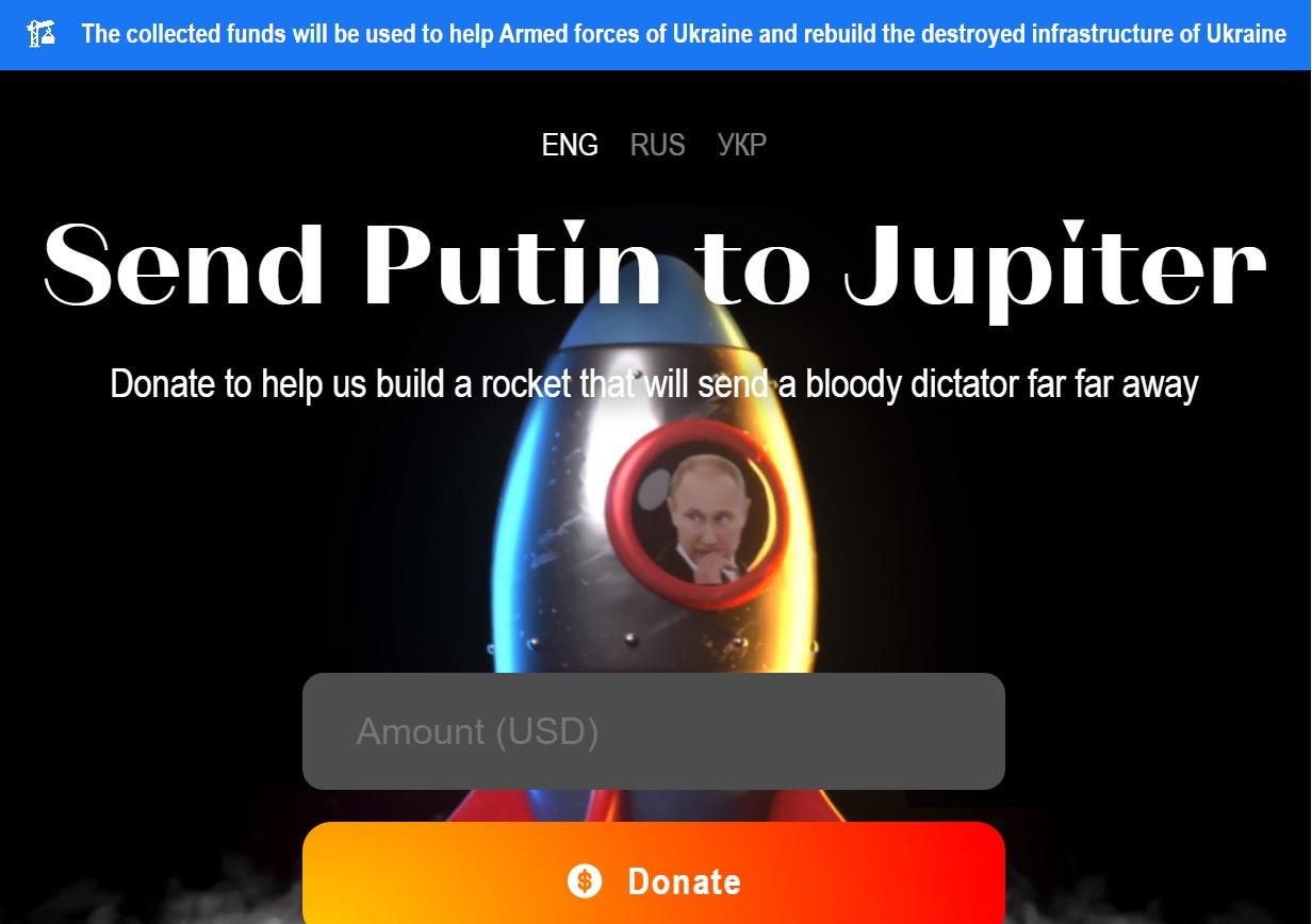 'Mandiamo Putin su Giove con un razzo', raccolti 2 milioni di dollari