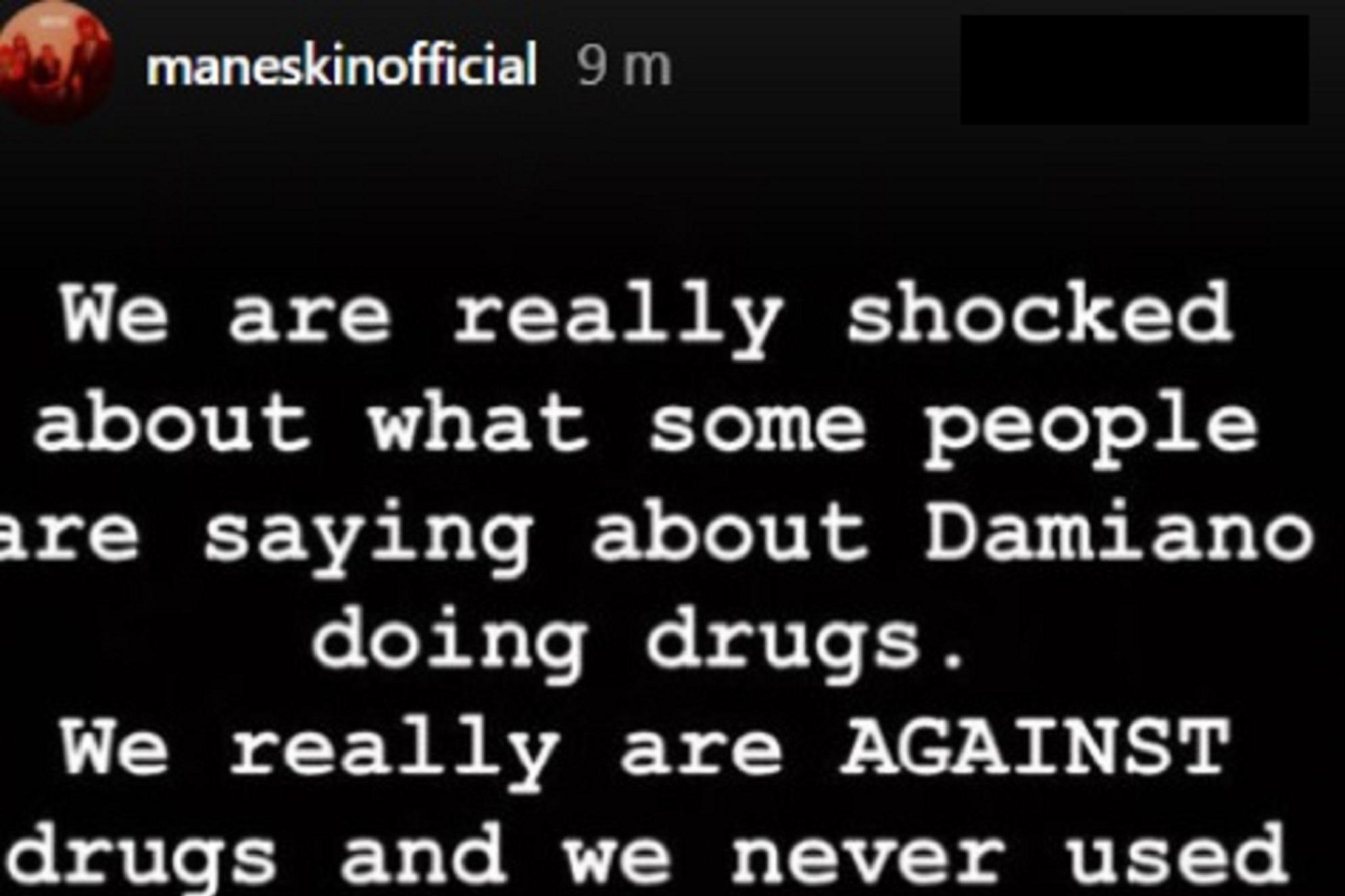 Maneskin e test antidroga: "Cocaina Damiano? Niente da nascondere"