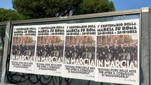 Marcia su Roma, spuntano manifesti per centenario