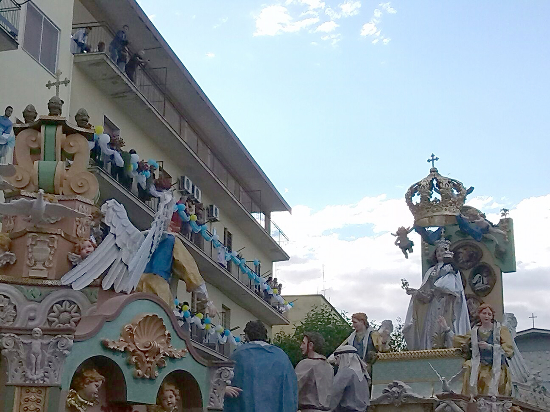 Il carro con la Madonna della Bruna (foto di Carmine Lauria)