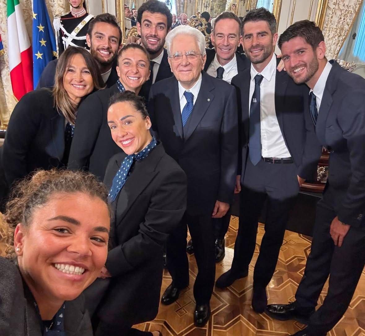 Mattarella accoglie gli azzurri del tennis: "Attendiamo terza Coppa Davis"