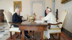 Mattarella dal Papa per la visita di congedo
