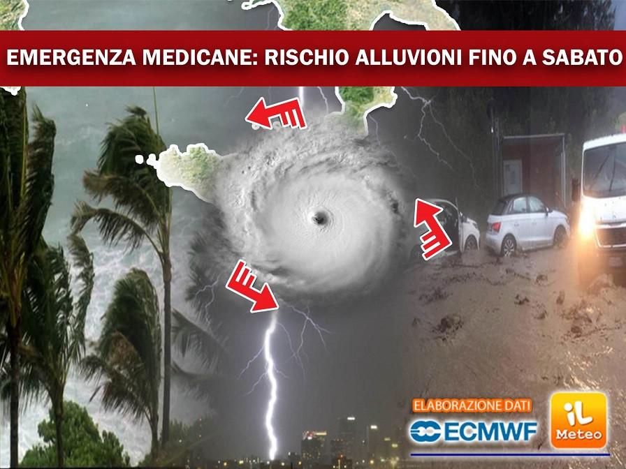 Medicane, Sicilia nel mirino: per Halloween maltempo in tutta Italia
