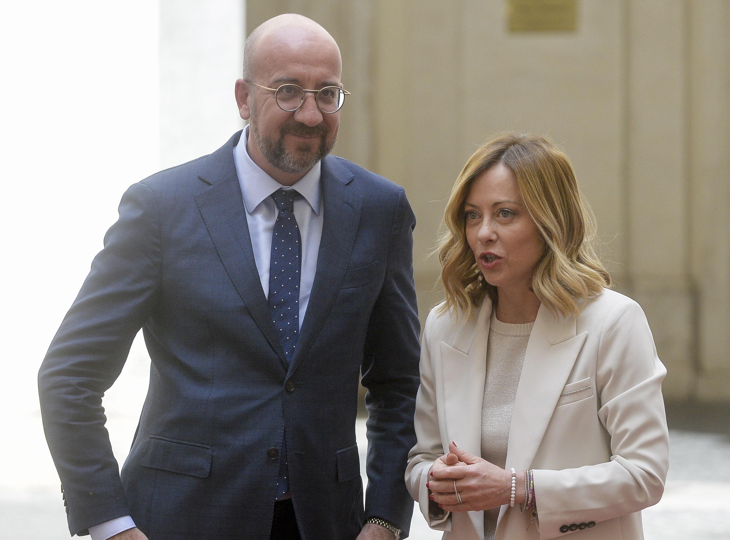 Meloni riceve Michel: "Attuare misure a sostegno degli agricoltori"
