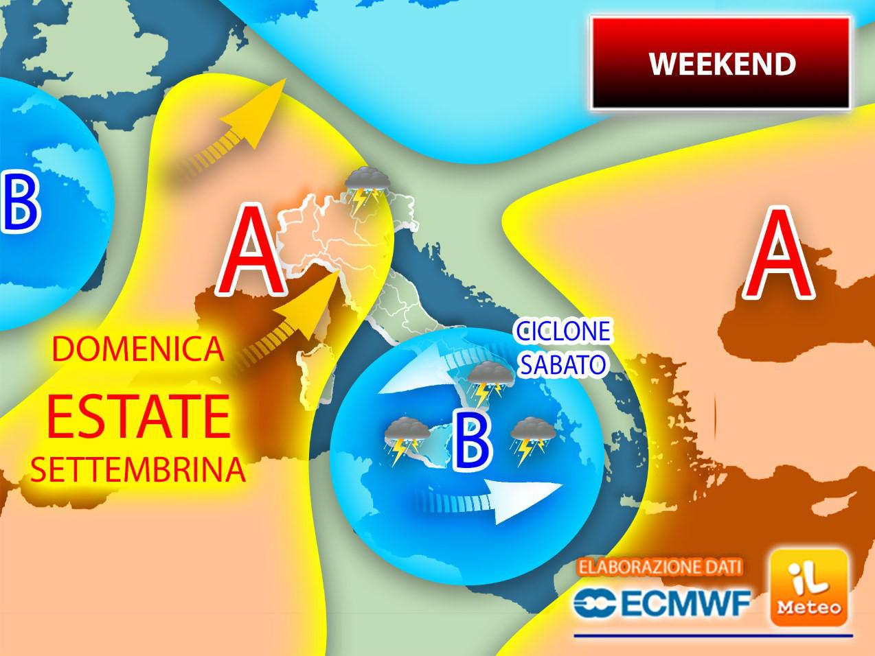 Meteo divide il weekend, che tempo farà l'11 e 12 settembre