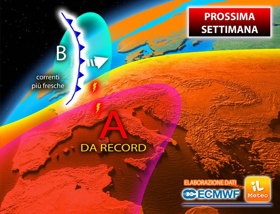 Meteo estremo, dal caldo record ai temporali: cosa succede la prossima settimana