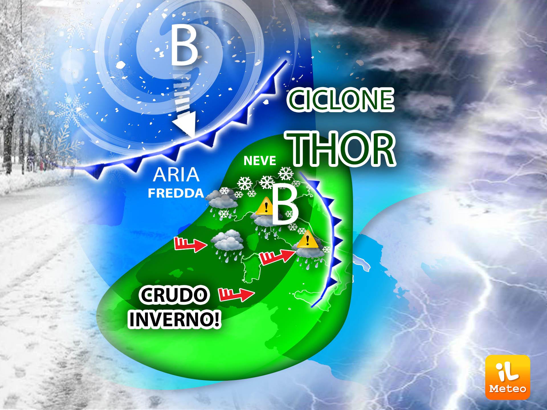 Meteo, il ciclone Thor porta l'inverno sull'Italia