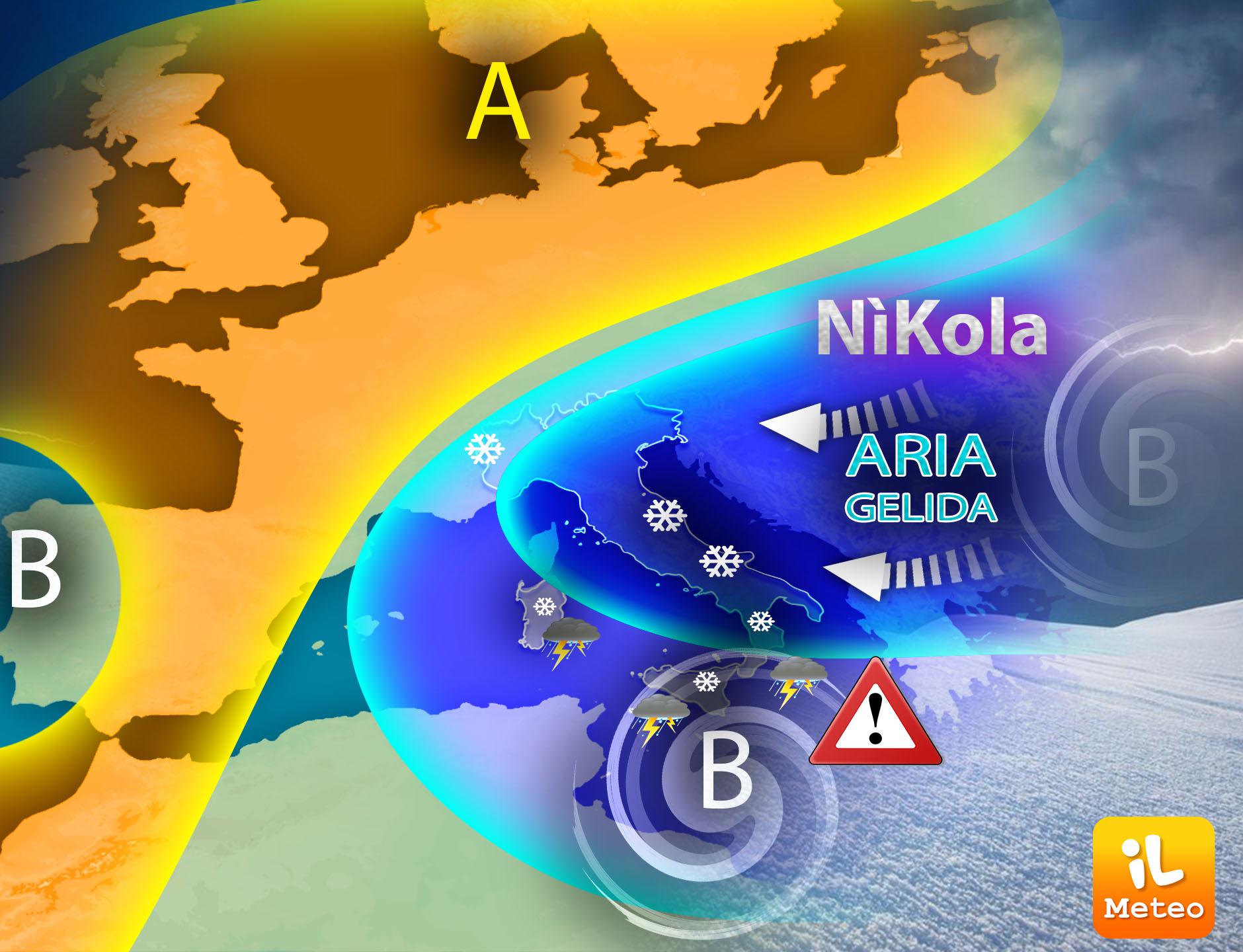 Meteo Italia, gelo si intensifica: al Sud tonnellate di neve in collina