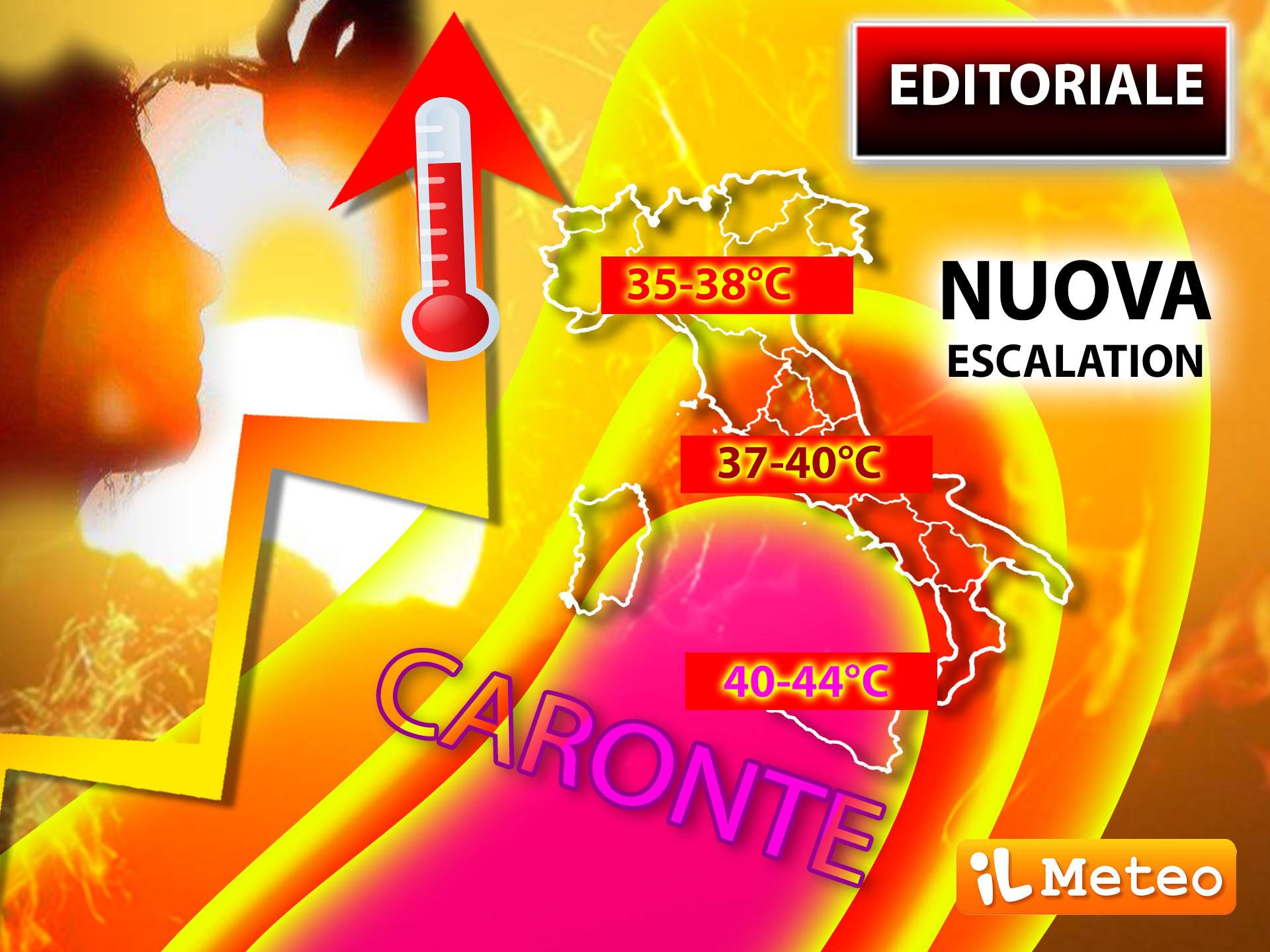 Meteo Italia, nuove escalation del caldo: punte fino a 44°C nel weekend