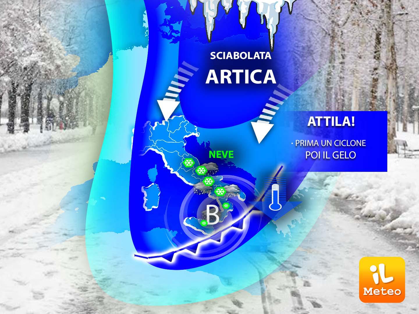 Meteo Italia, sciabolata di Attila al Centro-Sud: gelo nel weekend