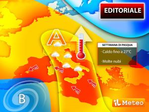 Meteo Italia verso Pasqua, caldo fino a venerdì 15 aprile
