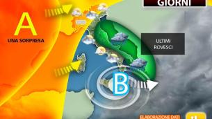 Meteo, pioggia fino a giovedì poi torna il sole