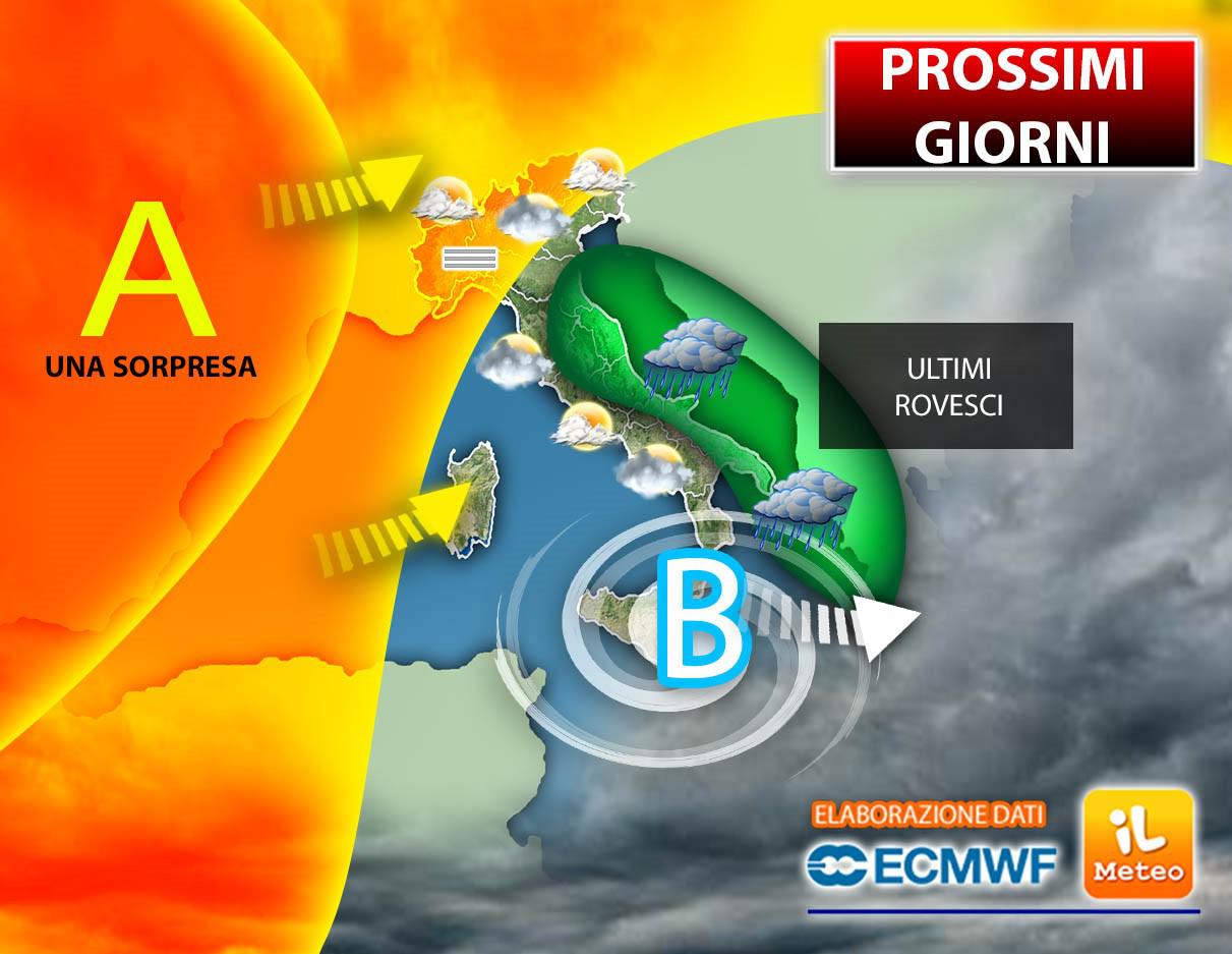 Meteo, pioggia fino a giovedì poi torna il sole