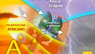 Meteo, temporali e grandine sul 25 aprile
