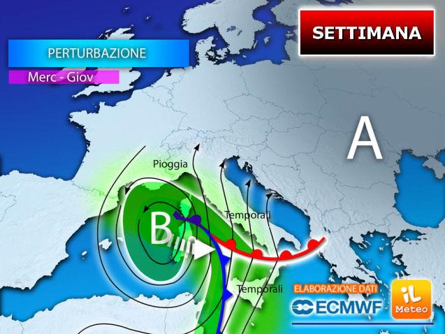 Meteo, tornano pioggia e maltempo: giù le temperature