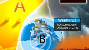 Meteo, vortice algerino verso l'Italia: sabbia e piogge nel weekend