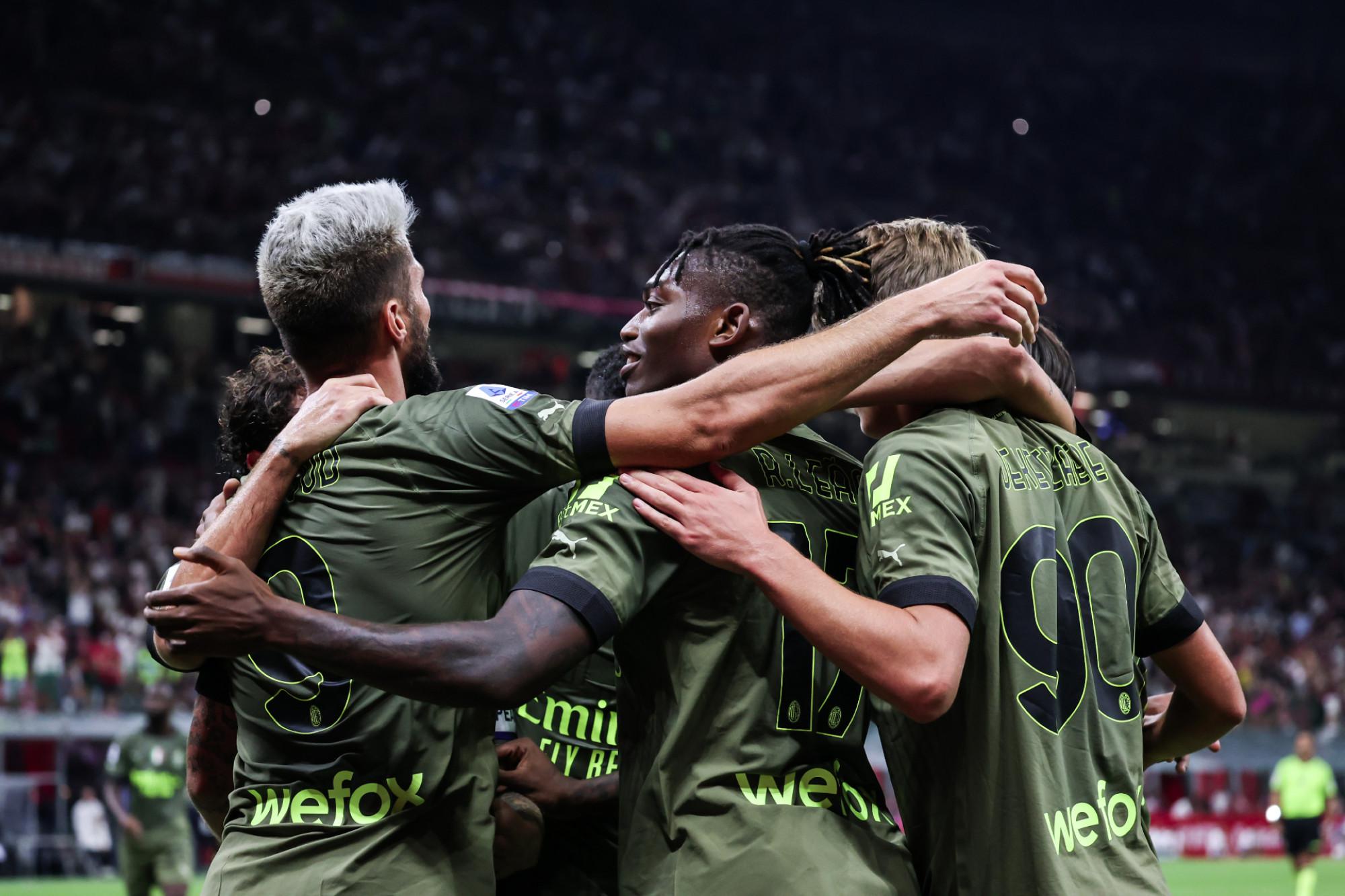 Milan-Bologna 2-0, gol di Leao e Giroud