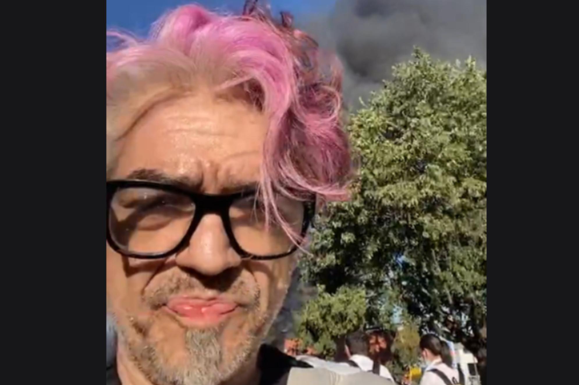Milano, incendio nel palazzo di Mahmood: il video di Morgan