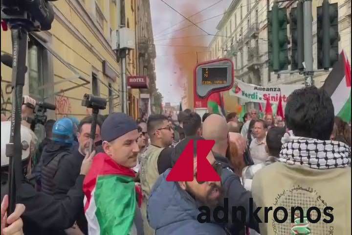 Milano, scontri e cariche al corteo Pro Palestina - Video